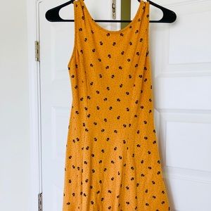Forever21 Adorable Mustard Dress Yellow & Black